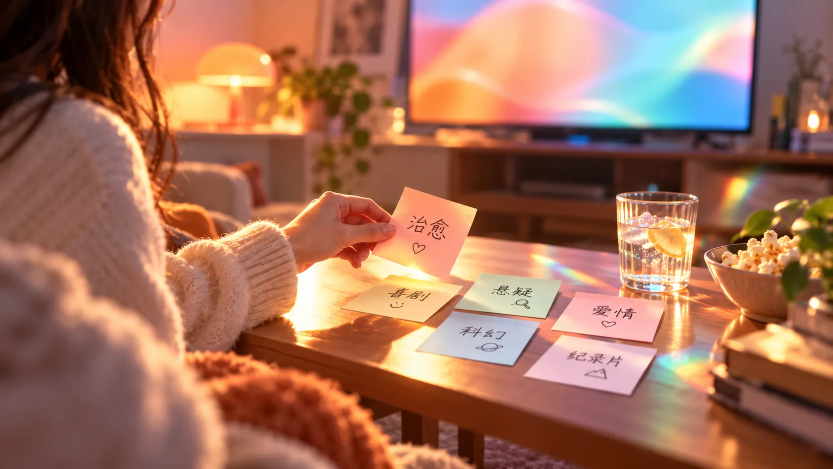观看短片时关注画面细节与屏幕阅读体验